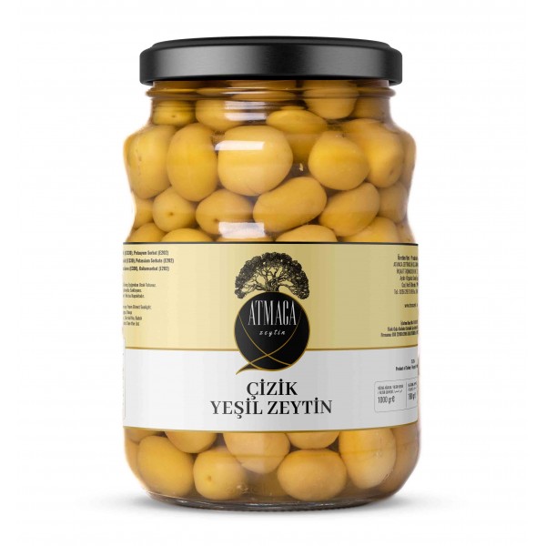 Atmaca Çizik Yeşil Zeytin 1kg